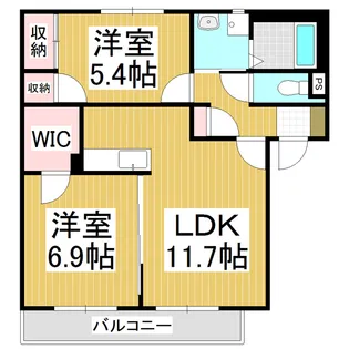 パーチェ長峰【2階】の間取り