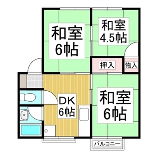 コーポラスカネ京【1階】の間取り