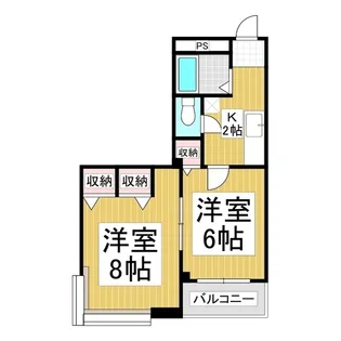 レジデンス923長地【4階】の間取り