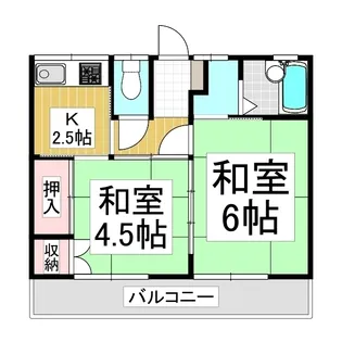 高林荘【2階】の間取り