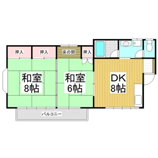 リバーサイド角間【2階】の間取り