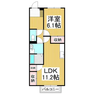 サープラス白砂【2階】の間取り