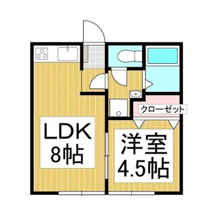 宮坂ハイツ【1階】の間取り