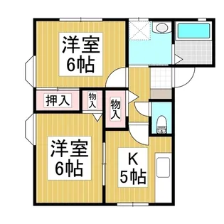 コーポチャムF【1階】の間取り