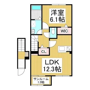 フェレーザ長峰【2階】の間取り
