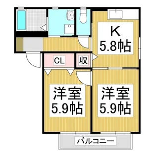 ユーロミニアム B【2階】の間取り