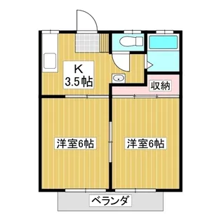 ハイツ石田【2階】の間取り