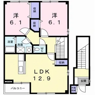 ルーラルブラッサムB【2階】の間取り