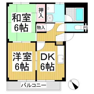 ドゥーロジュマンterashimaB【2階】の間取り