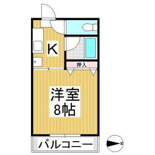 夢コーポA【1階】の間取り