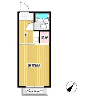 中谷コーポ【2階】の間取り