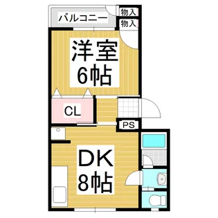 パールハイツA(本海野)【1階】の間取り