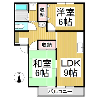 コーポハピネス【2階】の間取り