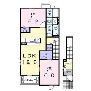 フリーデA【2階】の間取り