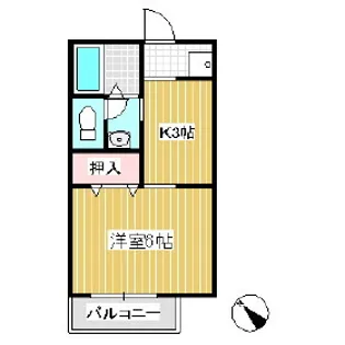 サンビレッジ塩尻B棟【2階】の間取り