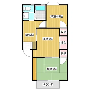 ガーデンハイツちくまA【1階】の間取り
