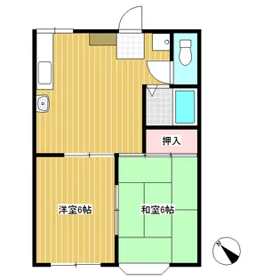 コーポビックストーンA棟【2階】の間取り