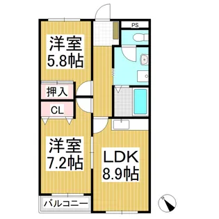 タウニィーTUKIMI【2階】の間取り