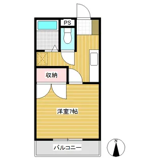 ハイツなかざわB棟【1階】の間取り