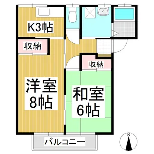 シェモワ国分B【2階】の間取り