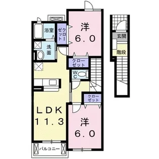 アルトピアーノB【2階】の間取り