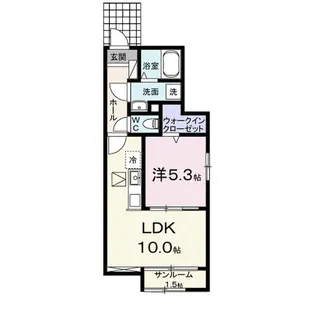 プラーム上田Ⅱ【1階】の間取り
