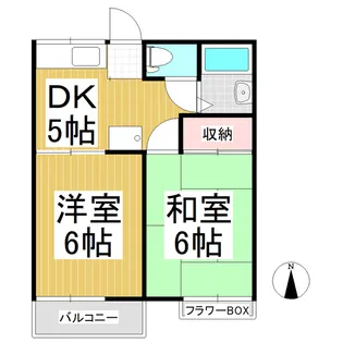 ハイツ尾崎【1階】の間取り