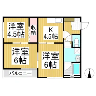 村越第一マンション【2階】の間取り