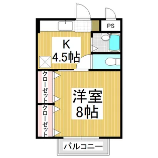 Southern Cross谷地【2階】の間取り
