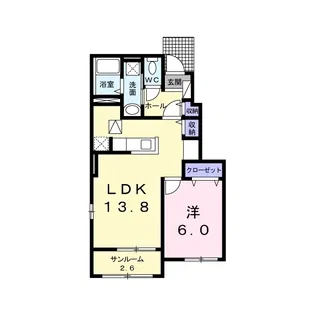 メゾンサイゴウⅤ(大東)【1階】の間取り