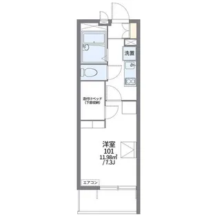 レオパレス宮原【2階】の間取り