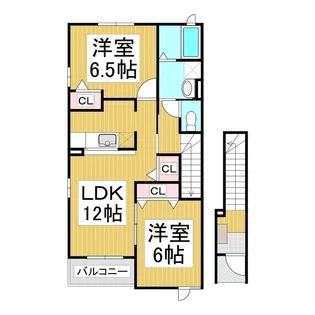 コスモパレス【2階】の間取り