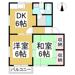 コーポアザレア【2階】の間取り