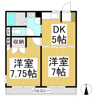 レオパレスノエル【2階】の間取り