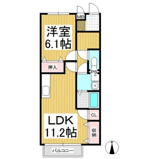 HopeHill新田【1階】の間取り