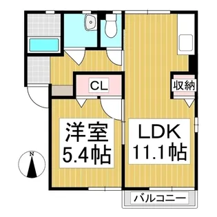 アドヴァンス大屋B【1階】の間取り