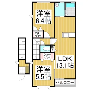 マーククオーレB【2階】の間取り