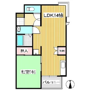 レジデンス染谷台C【3階】の間取り