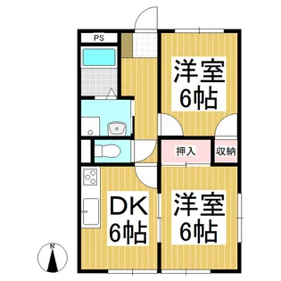 サンシティあさま【1階】の間取り