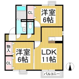 セジュールアシストA棟【1階】の間取り