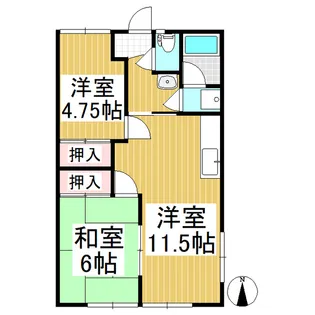 エコールハイツ【1階】の間取り
