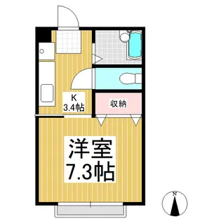 コーポおもだか【1階】の間取り