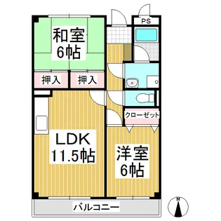 リンピアあっぷる【1階】の間取り