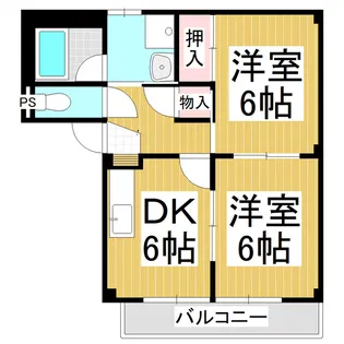 コーポシャルマン【2階】の間取り