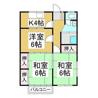 ソアラ22前田アパート【1階】の間取り