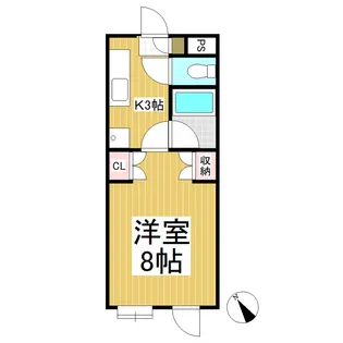 コーポ若林【1階】の間取り