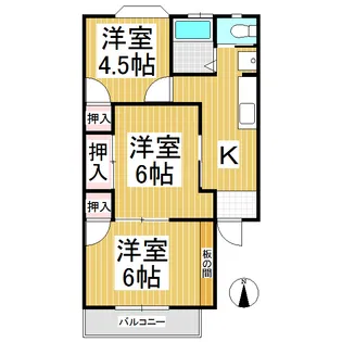 サンリバーサイド【2階】の間取り