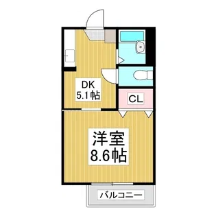 WELL CRIB TOKIWAGI【1階】の間取り