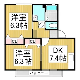 メゾンシャルマン【1階】の間取り