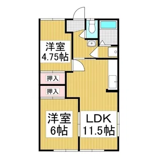 エコールハイツ【1階】の間取り